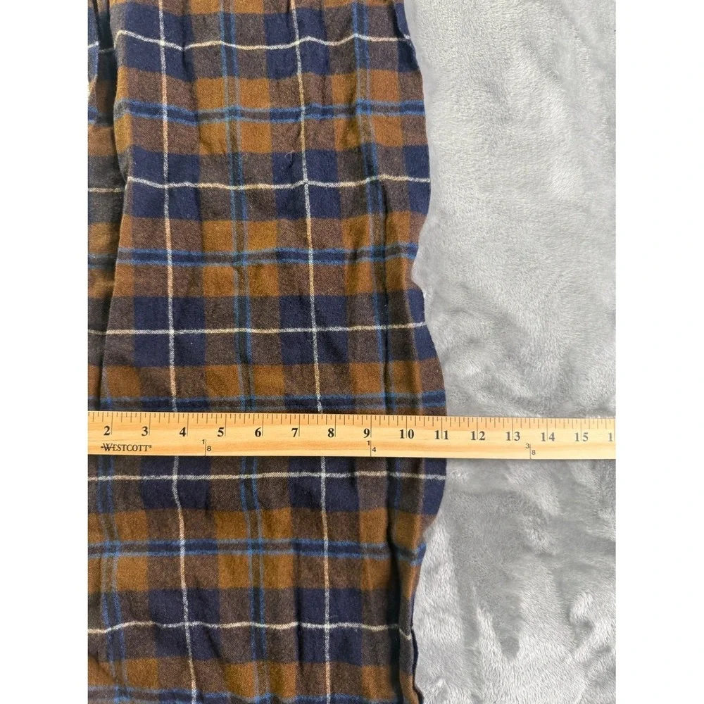Pendleton Men's Scarf One Size Brown Woven Brand Label Wool Fringe Plaid IN USA